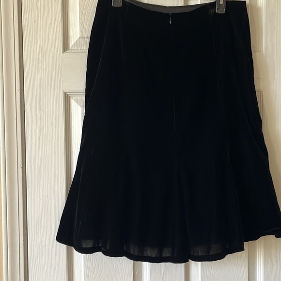 Vintage Victor Costa blk velvet skirt with peticoat sz 8 - Picture 3 of 4